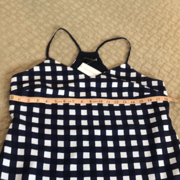 🍌 Navy black and white checked camisole fully lined. - Picture 9 of 12